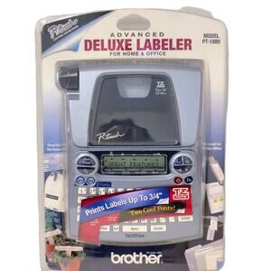 Brother PT-1880 P-Touch Advanced Deluxe Label Maker Printer Blue Home Office NEW